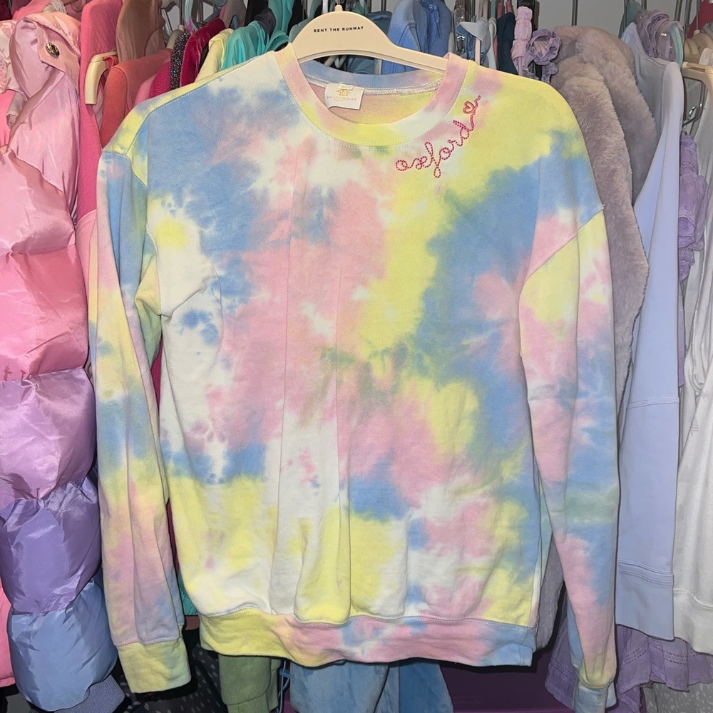 tie dye oxford sweatshirt